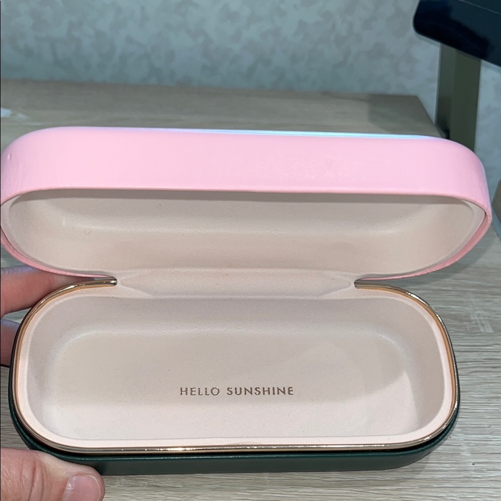 Kate Spade Pink and Dark Green Sunglasses Case ONLY See pics for condition 1-233 - Picture 8 of 12